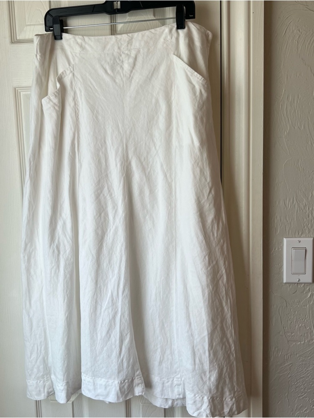 J. Jill White Linen Midi skirt